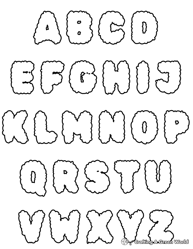 colouring pages of alphabet letters