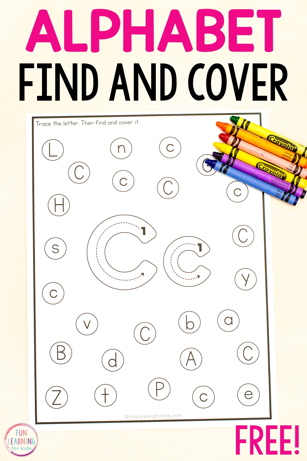 Alphabet Find And Cover The Letter Worksheets