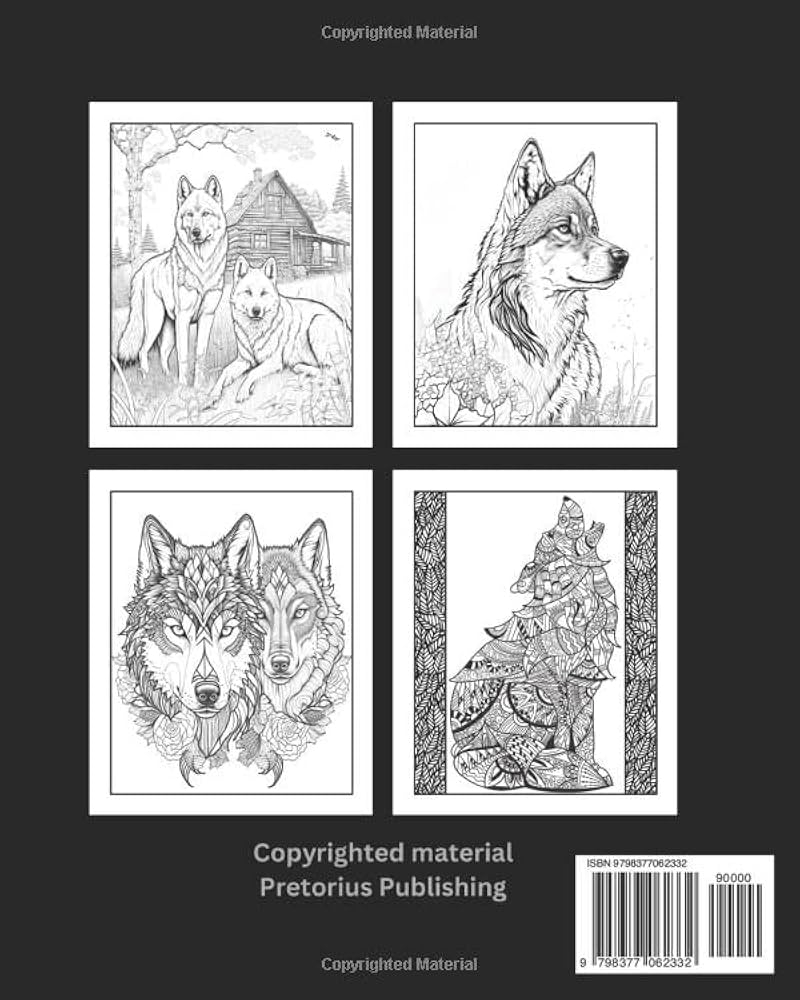 wolf coloring book pages