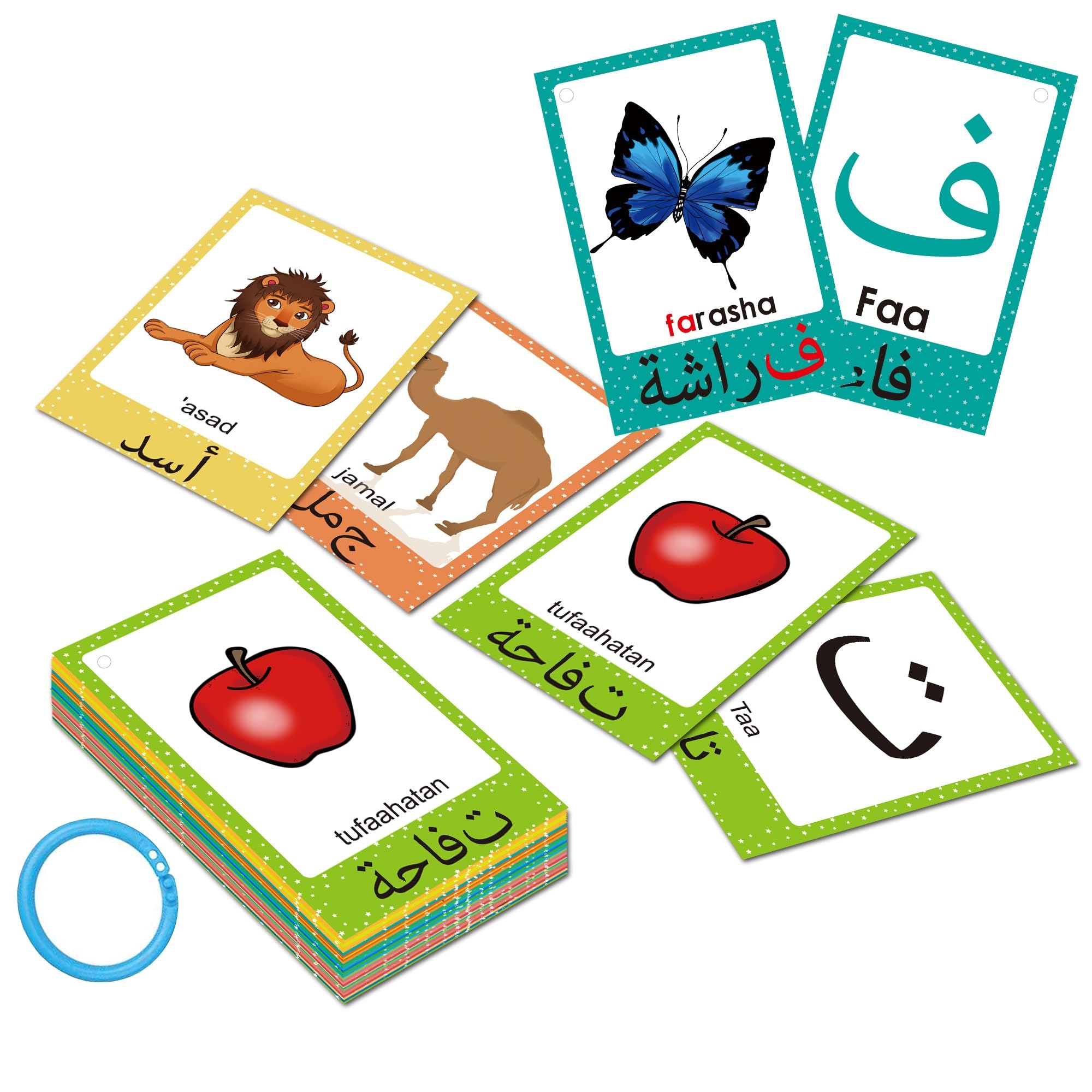 Amazon YIYDONG Arabic Alphabet Flash Cards For Kids Toddler Learning Arabic Letters Flashcards With English Transliteration For Kindergarten Preschool Homeschool Toys Games