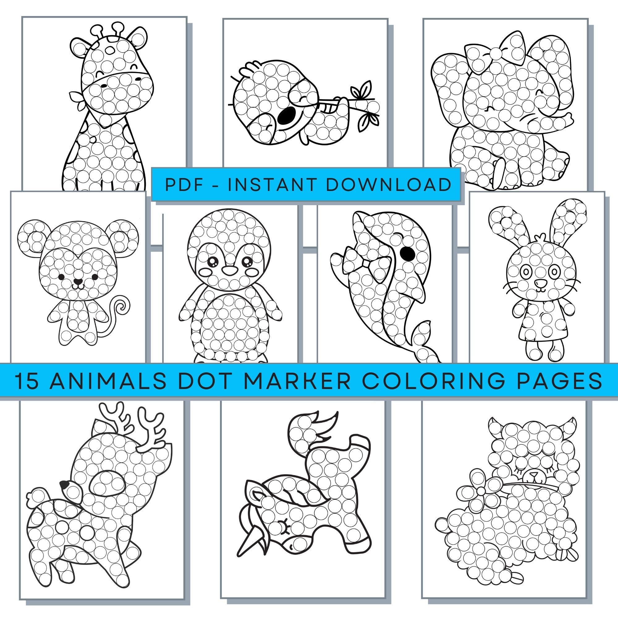 dot marker coloring pages