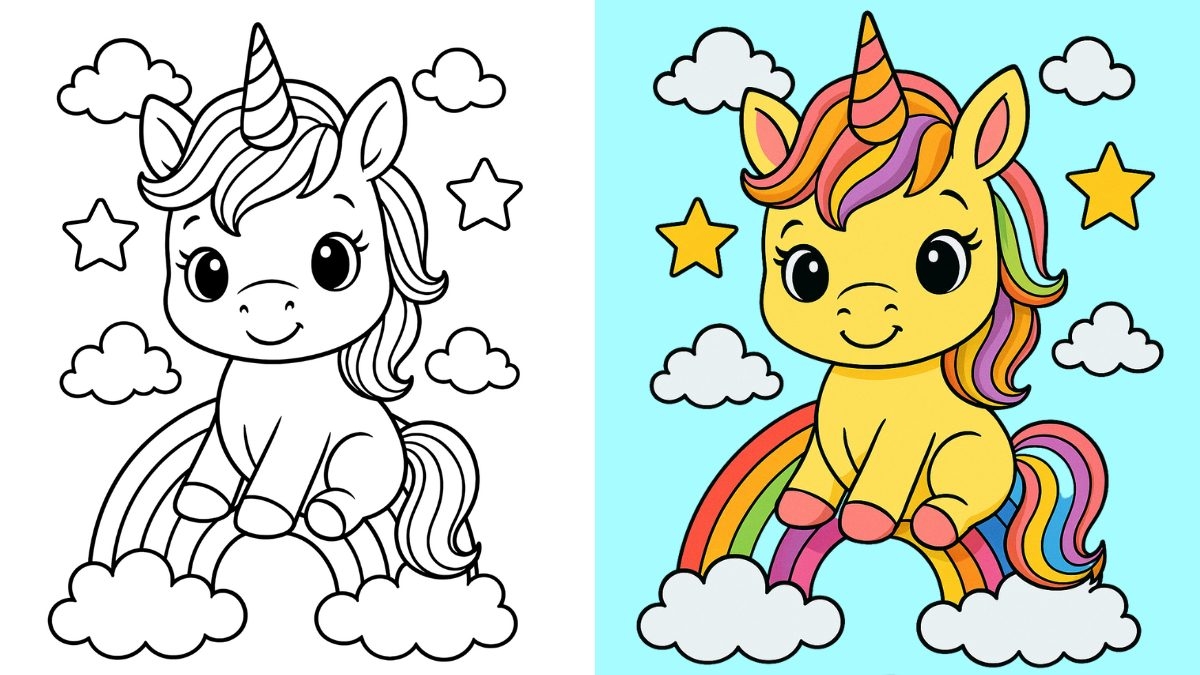 printable unicorn coloring pages