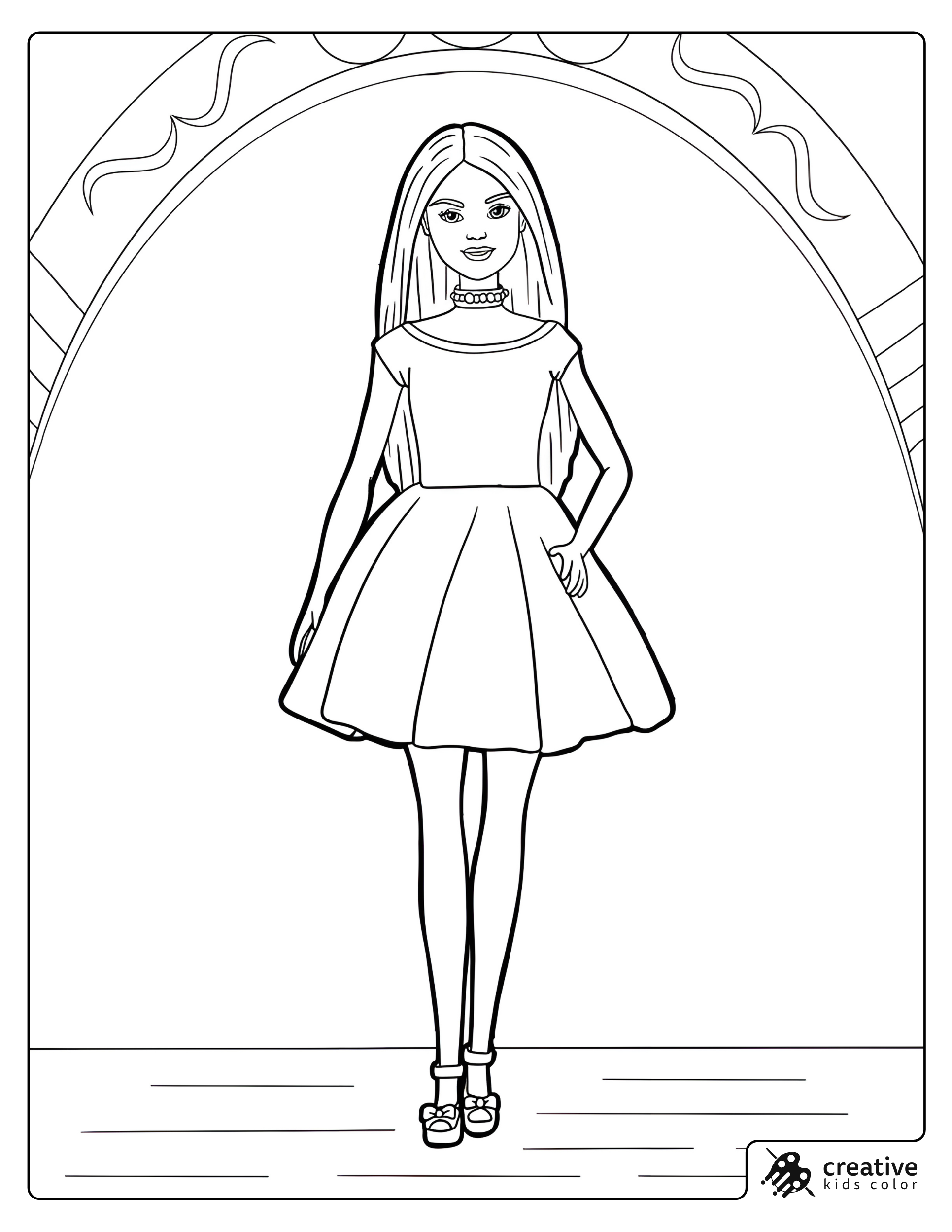 barbie doll coloring pages
