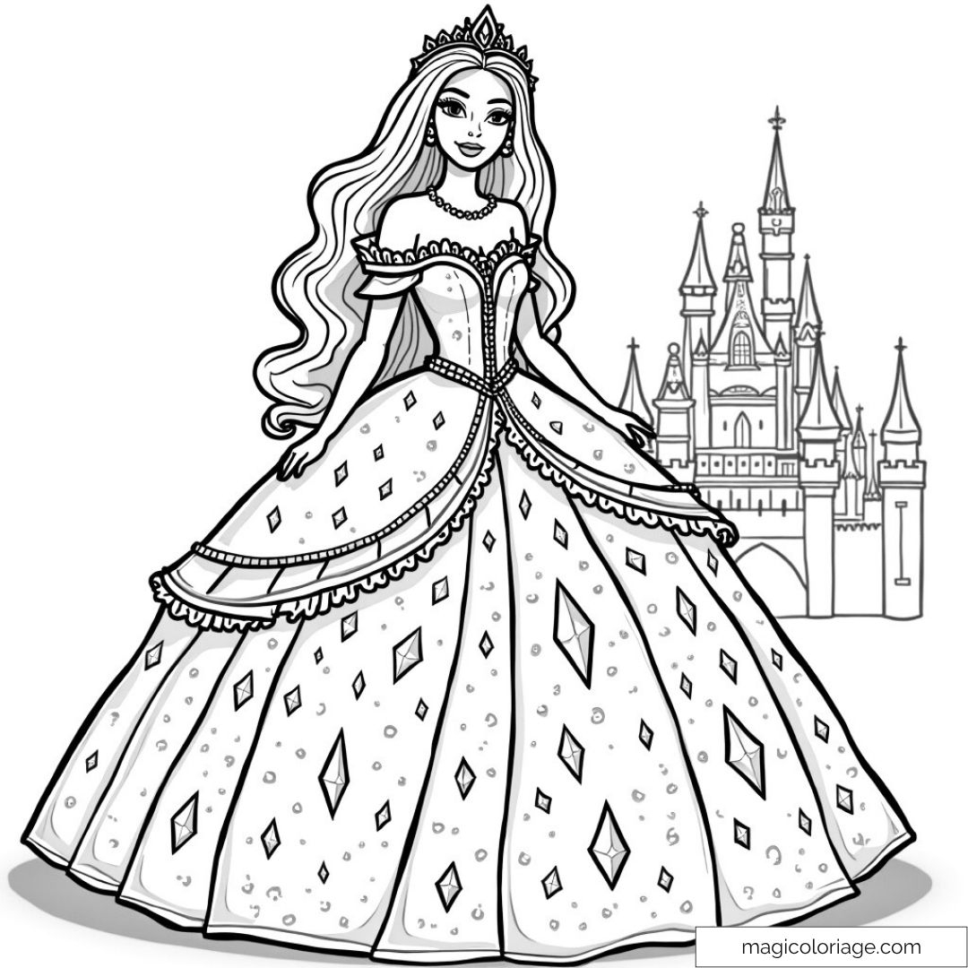 barbie printable coloring pages