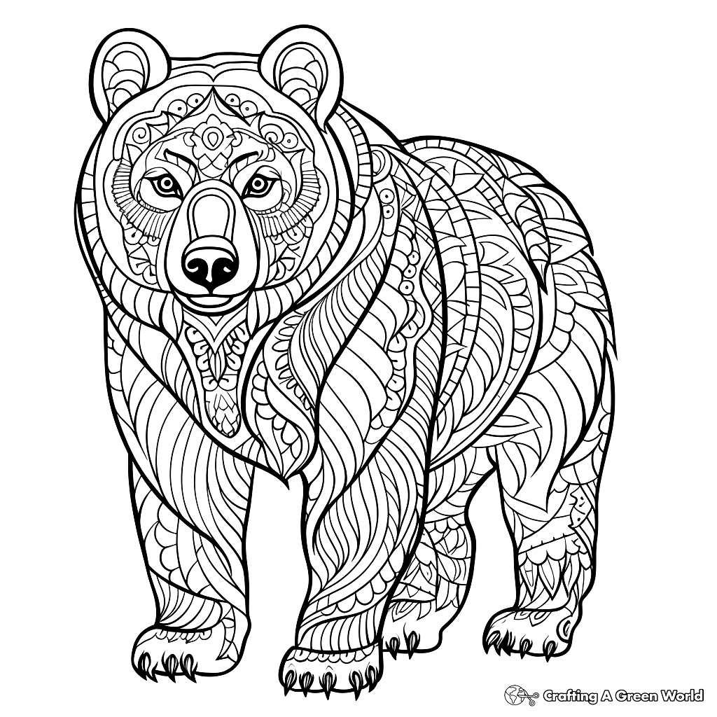 brown bear coloring sheet