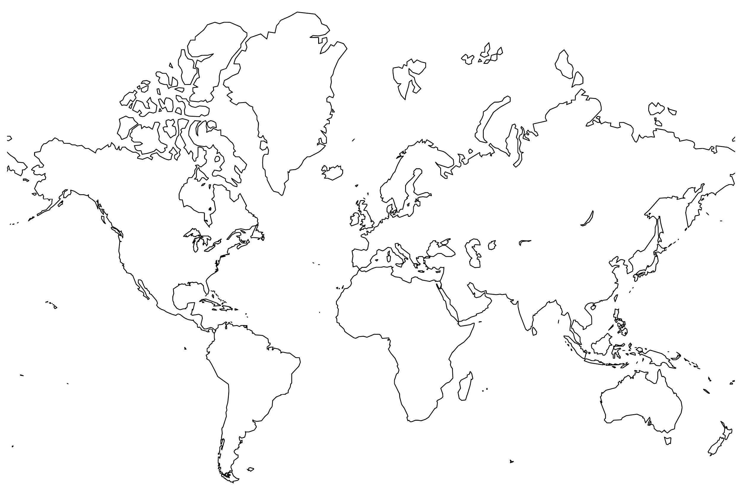 Blank Map Of The World Coloring Page Free Printable Blank Map Of The World Coloring Page Free Printable