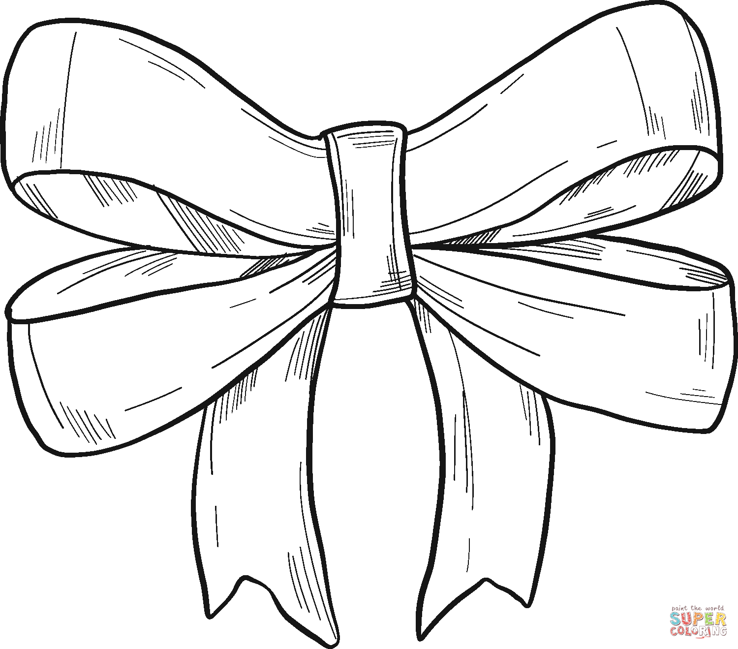 Bow Coloring Page Free Printable
