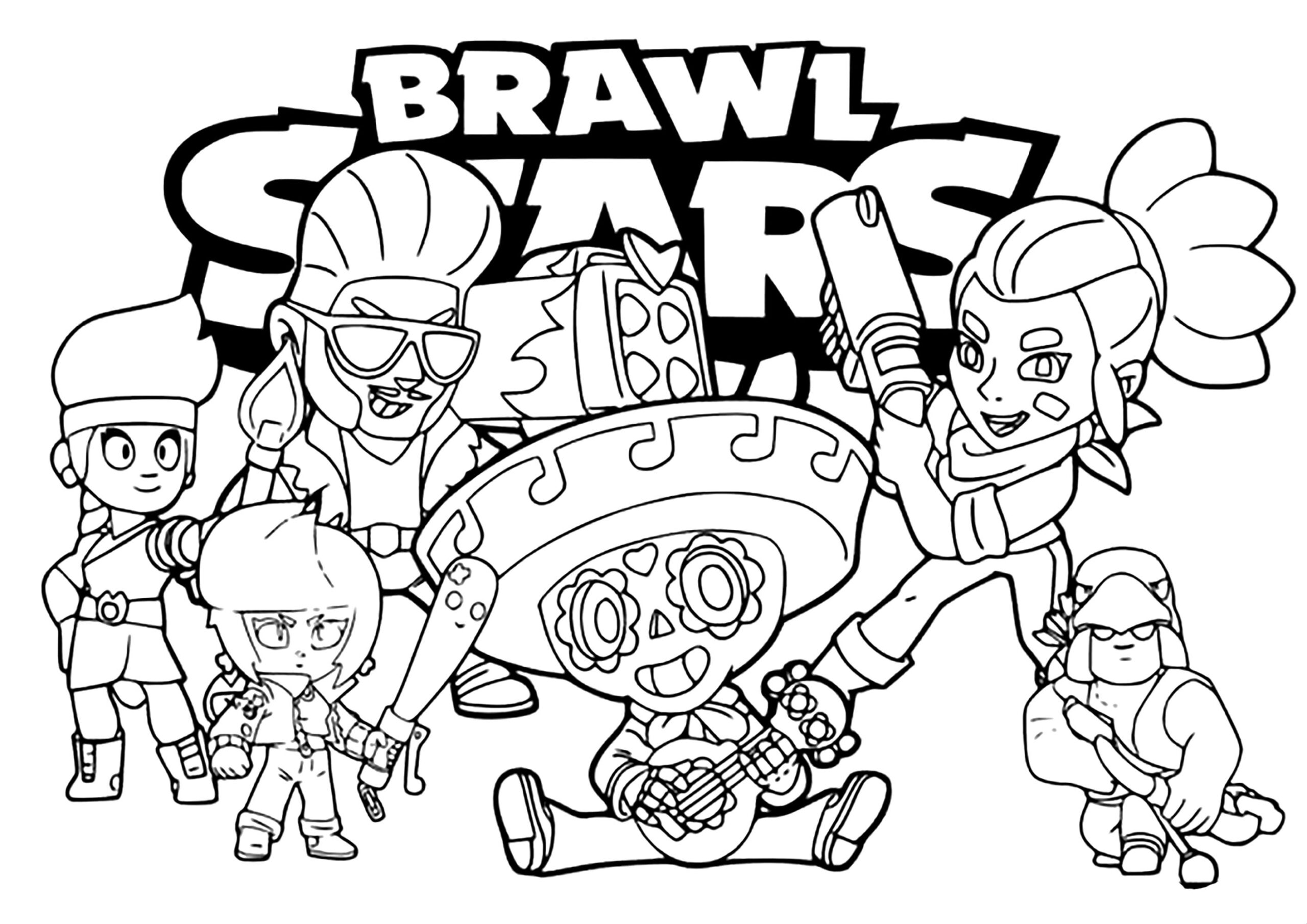 Brawl Stars And Various Acolytes Brawl Stars Coloring Pages Brawl Stars And Various Acolytes Brawl Stars Coloring Pages
