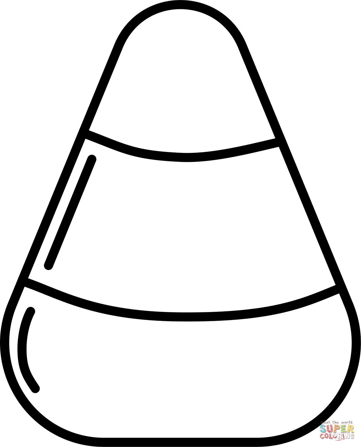 Candy Corn Coloring Page Free Printable