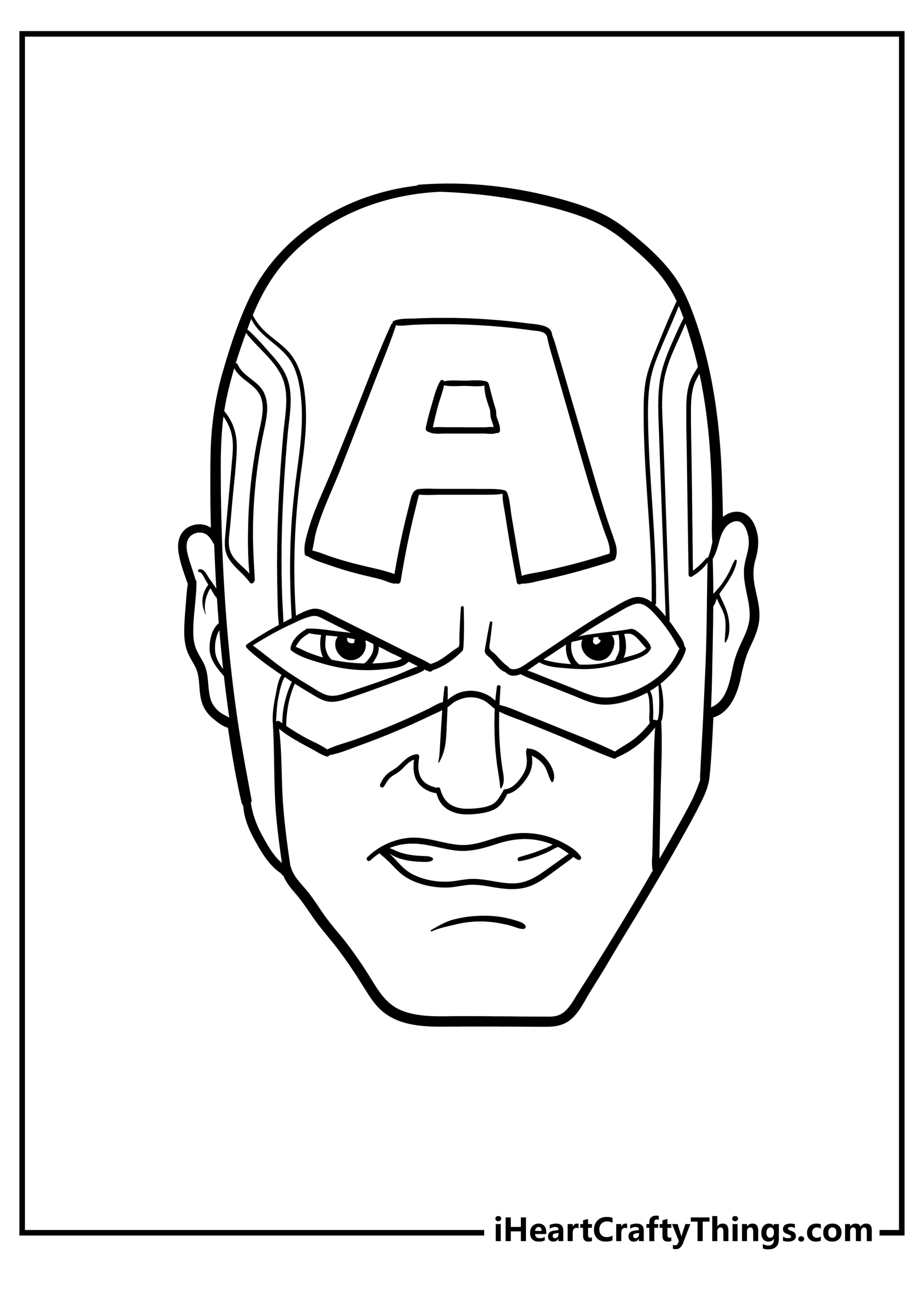 captain america coloring page