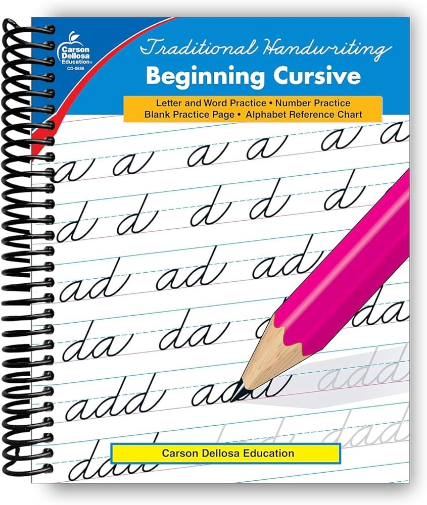 Carson Dellosa Beginning Cursive Handwriting Workbook For Kids Ages 7 Letters Numbers And Sight Words Handwriting Practice Grades 2 5 Cursive Handwriting Workbook Carson Dellosa Publishing Amazon Books