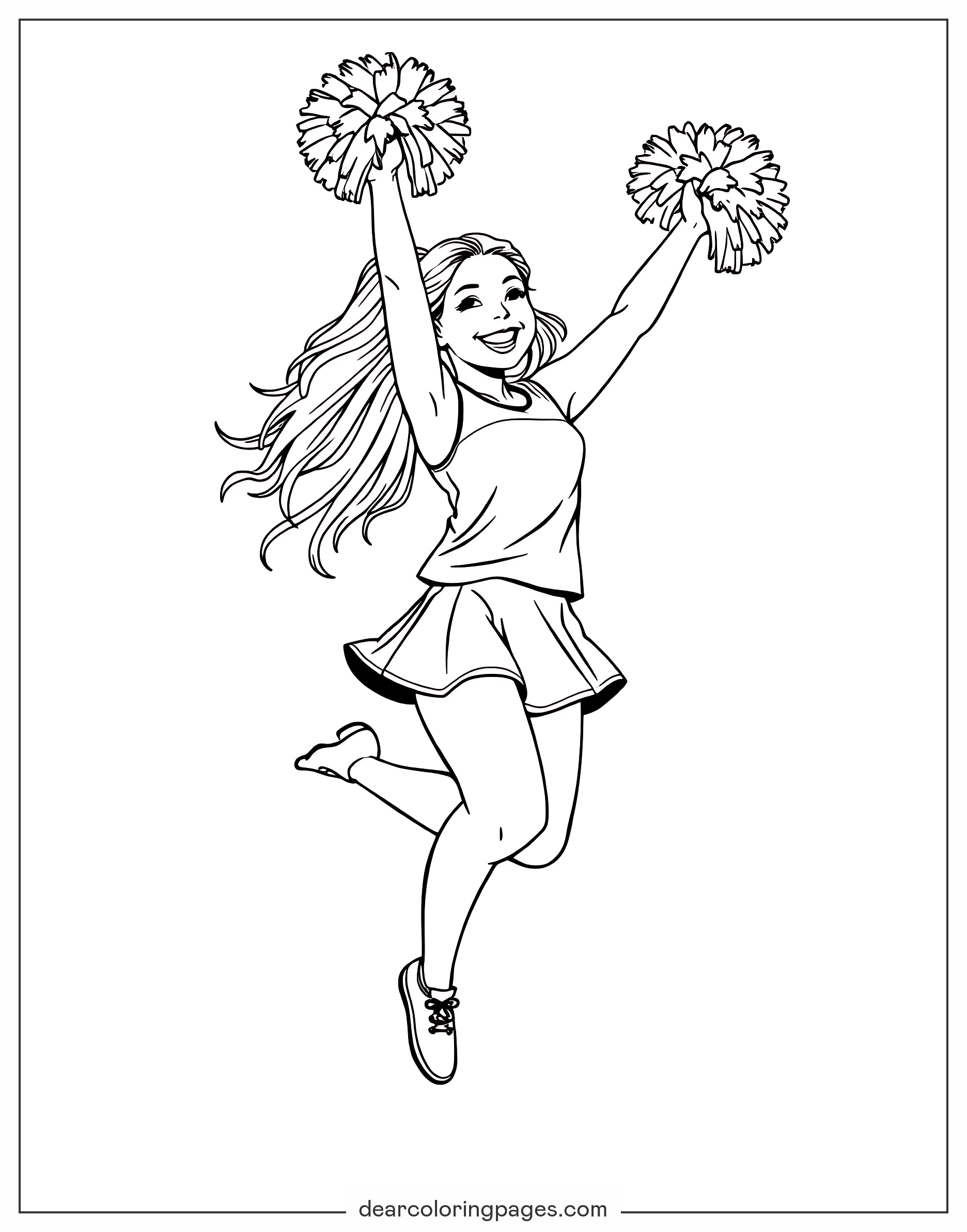 coloring pages for cheerleading coloring pages for cheerleading