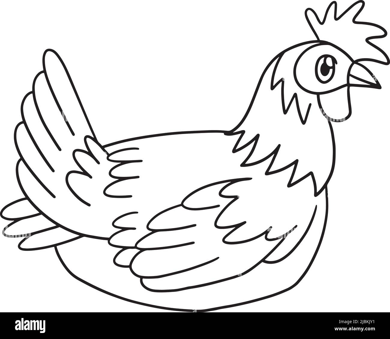 Chicken Coloring Page Isolated For Kids Stock Vector Image Art Alamy Chicken Coloring Page Isolated For Kids Stock Vector Image Art Alamy