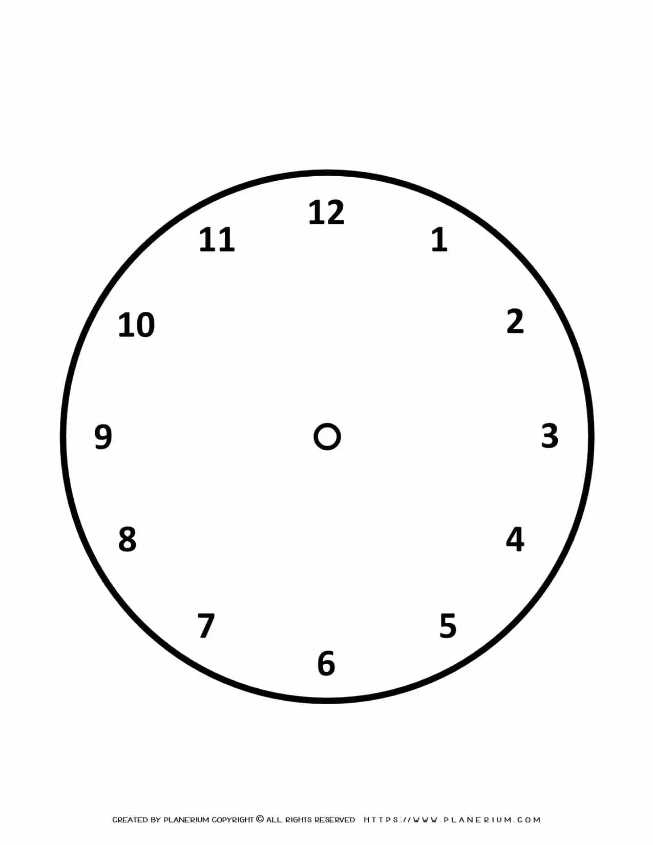Clock Outline Planerium