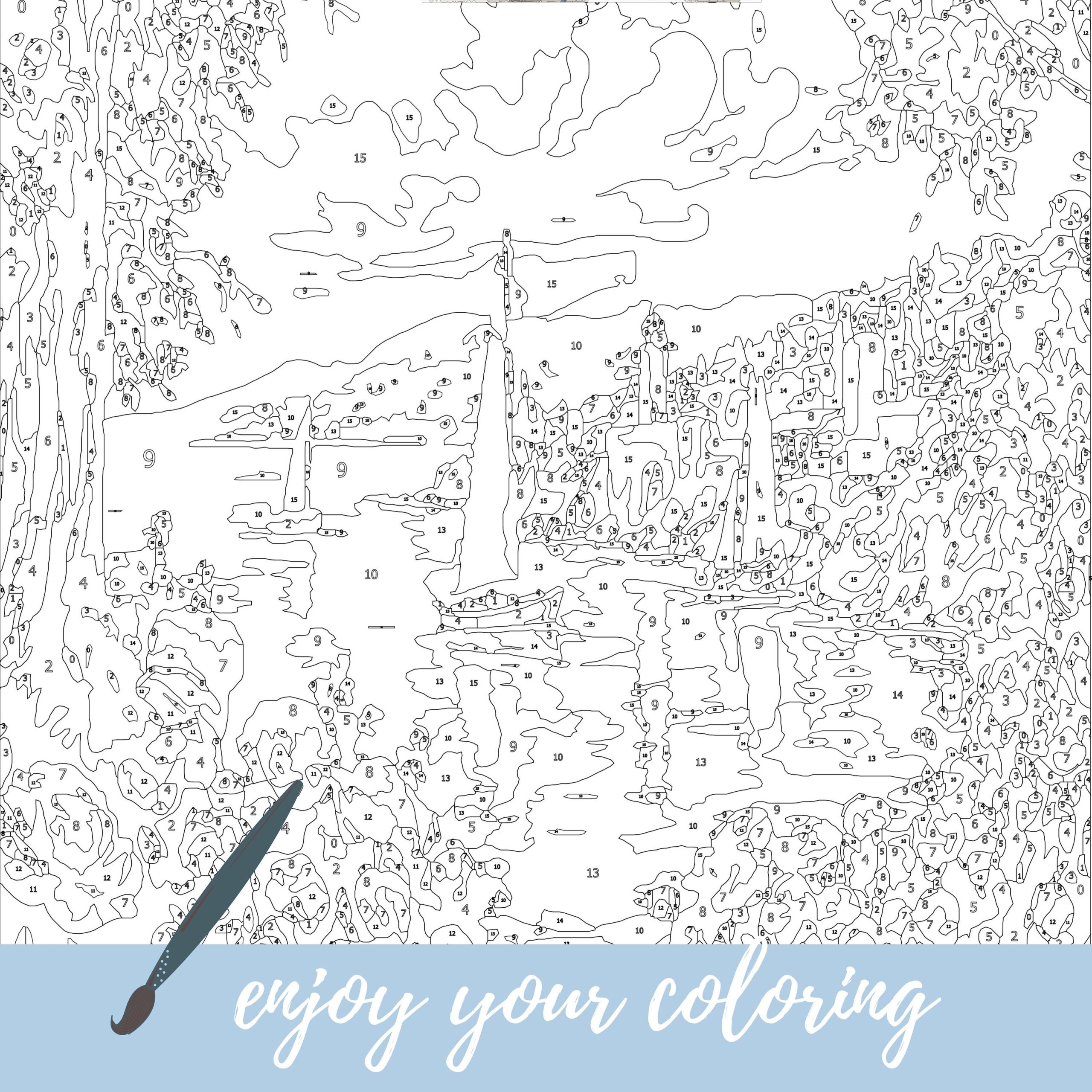 Color By Number For Adult Paint By Number Printable Lake Landscape Coloring Pages sheets Digital Download advanced Detailed Book 501 Etsy Color By Number For Adult Paint By Number Printable Lake Landscape Coloring Pages sheets Digital Download advanced Detailed Book 501 Etsy
