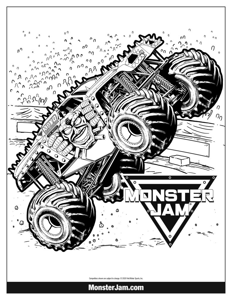 monster truck coloring page