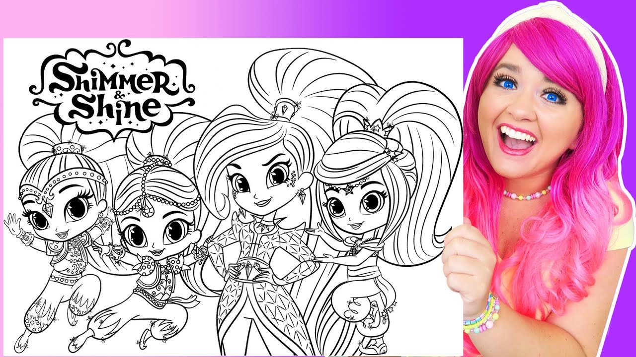 Coloring Shimmer And Shine Coloring Pages Shimmer Shine Leah Zeta YouTube