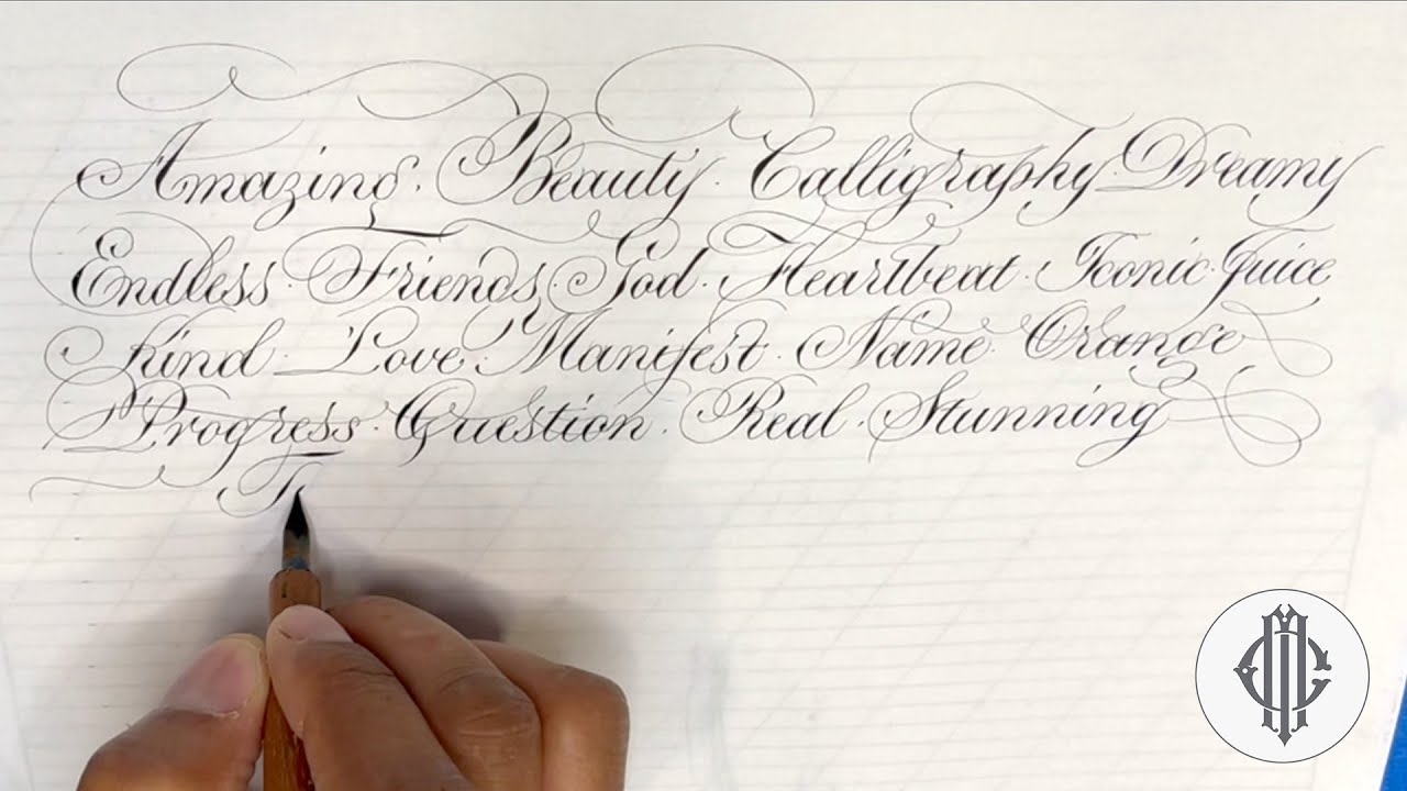 Copperplate Cursive Writing Practice For Beginners Simple Words Practice With Capital A Z YouTube