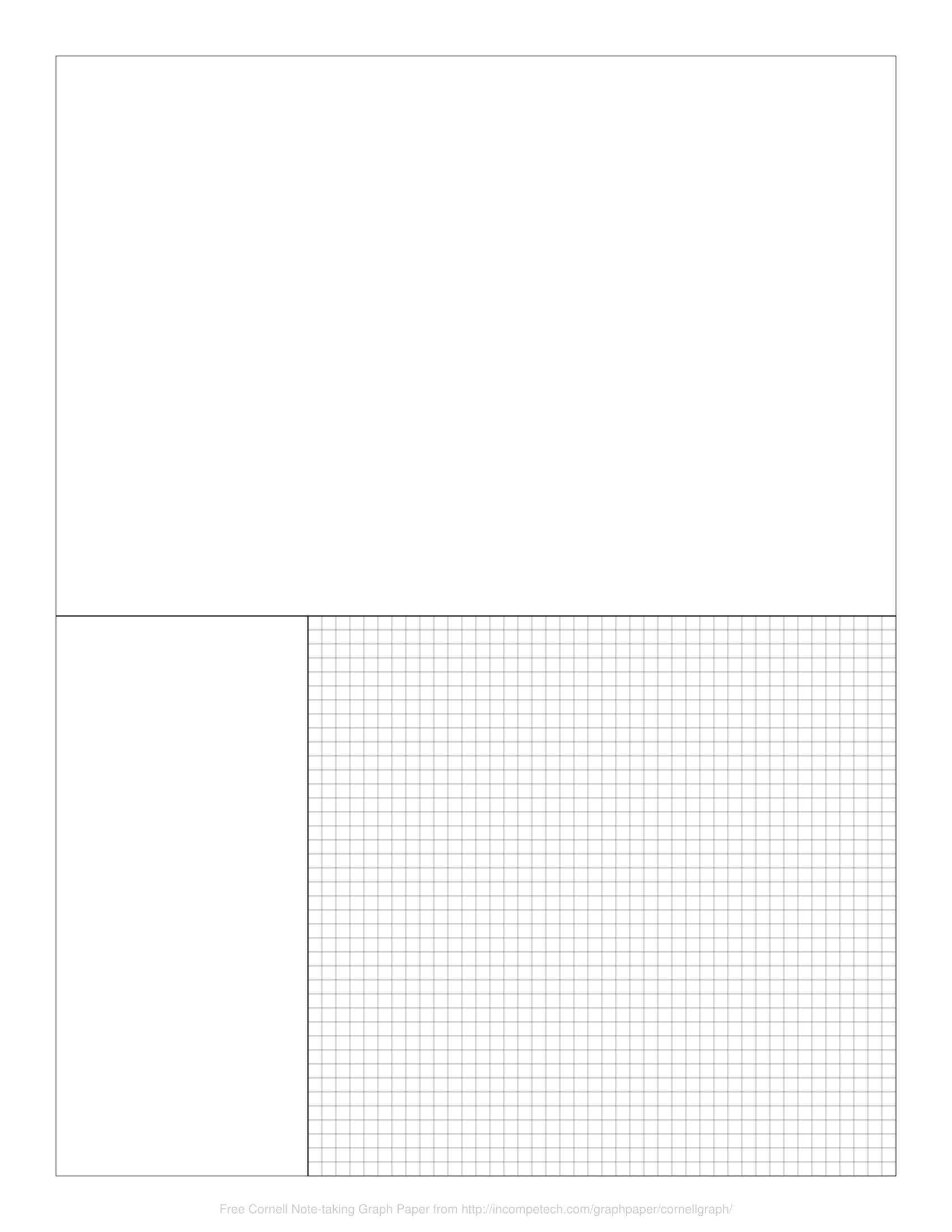 Cornell Note taking Graph Paper Generators