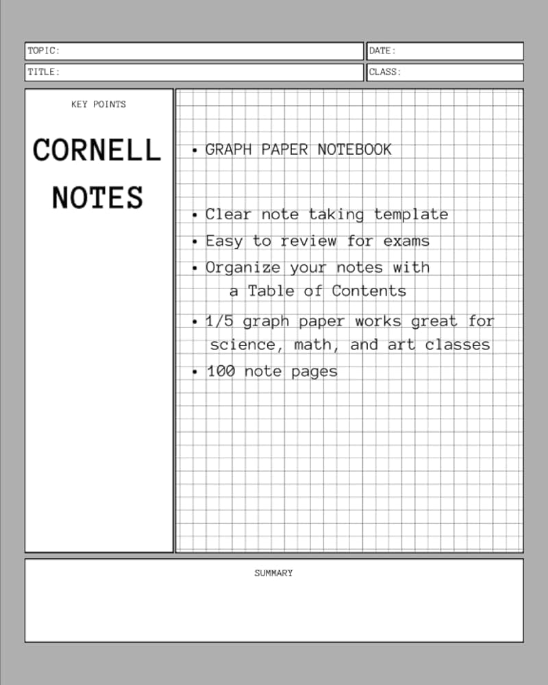 Cornell Notes Graph Paper Notebook For Organized Note Taking 100 Pages 8 X 10 Ideal For Science And Math Classes Note Imprint Amazon Books Cornell Notes Graph Paper Notebook For Organized Note Taking 100 Pages 8 X 10 Ideal For Science And Math Classes Note Imprint Amazon Books