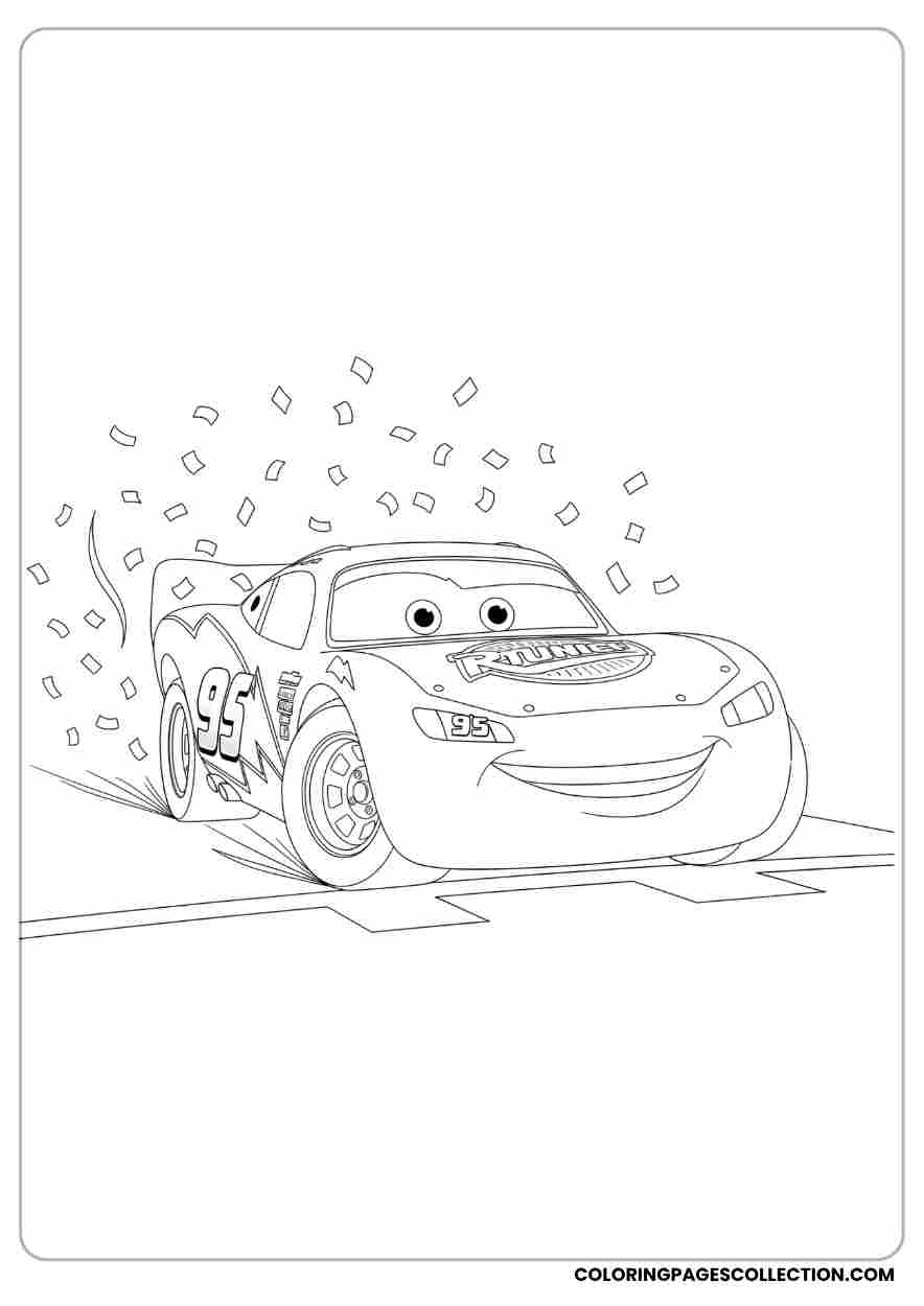 lightning mcqueen coloring page lightning mcqueen coloring page
