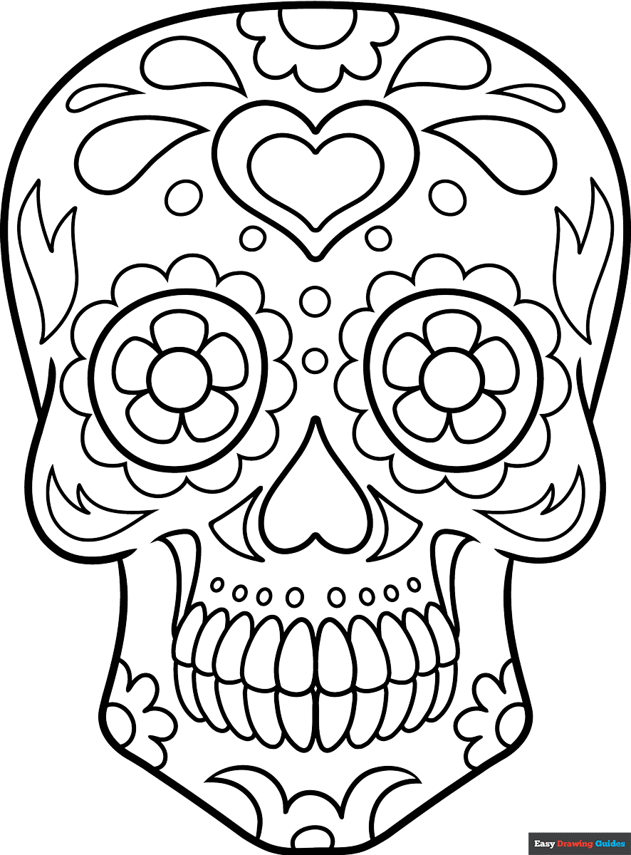 dia de muertos coloring pages