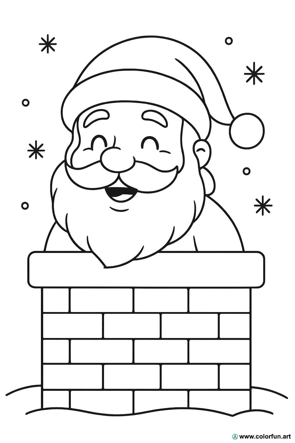 papa noel para colorear papa noel para colorear