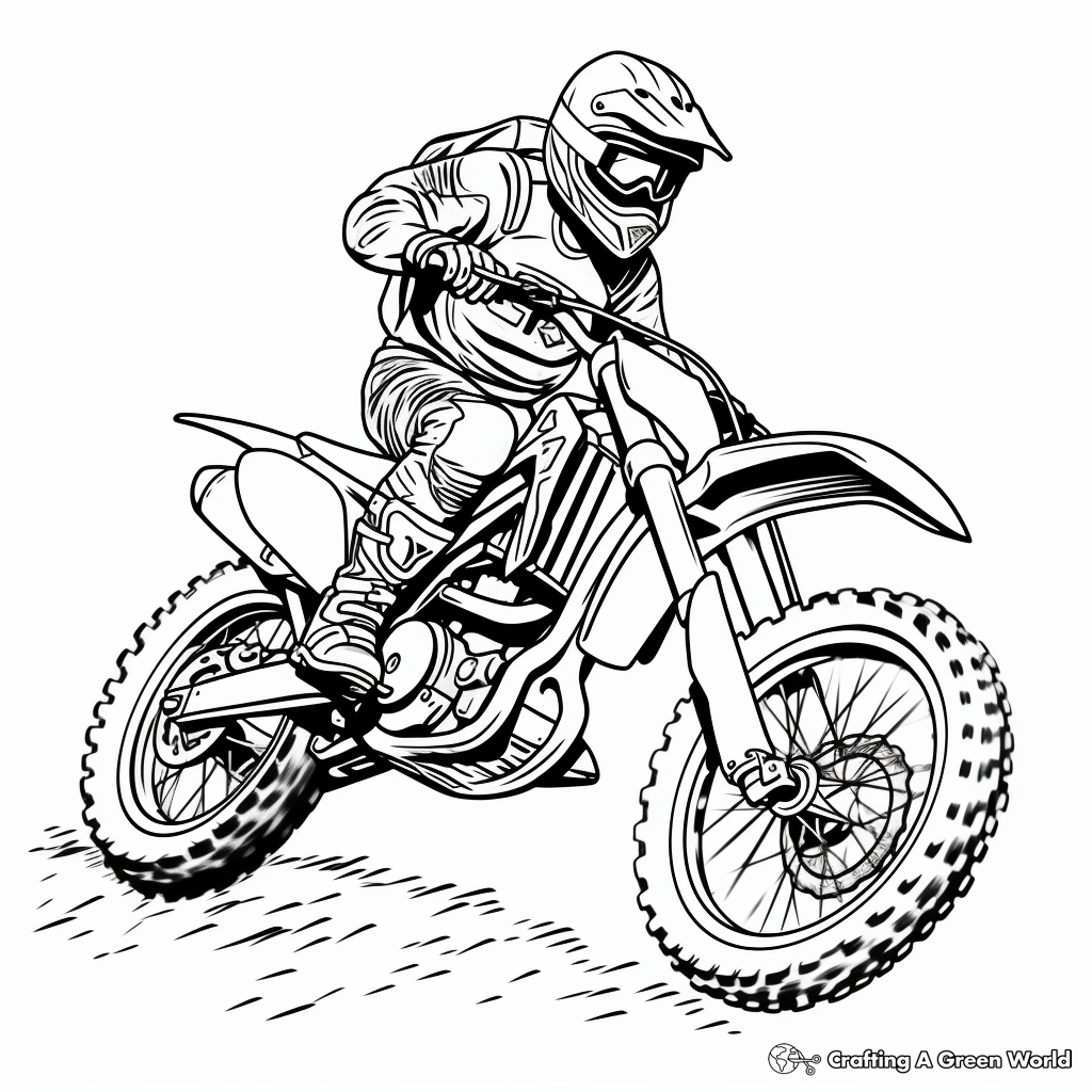 Dirt Bike Coloring Pages Free Printable 