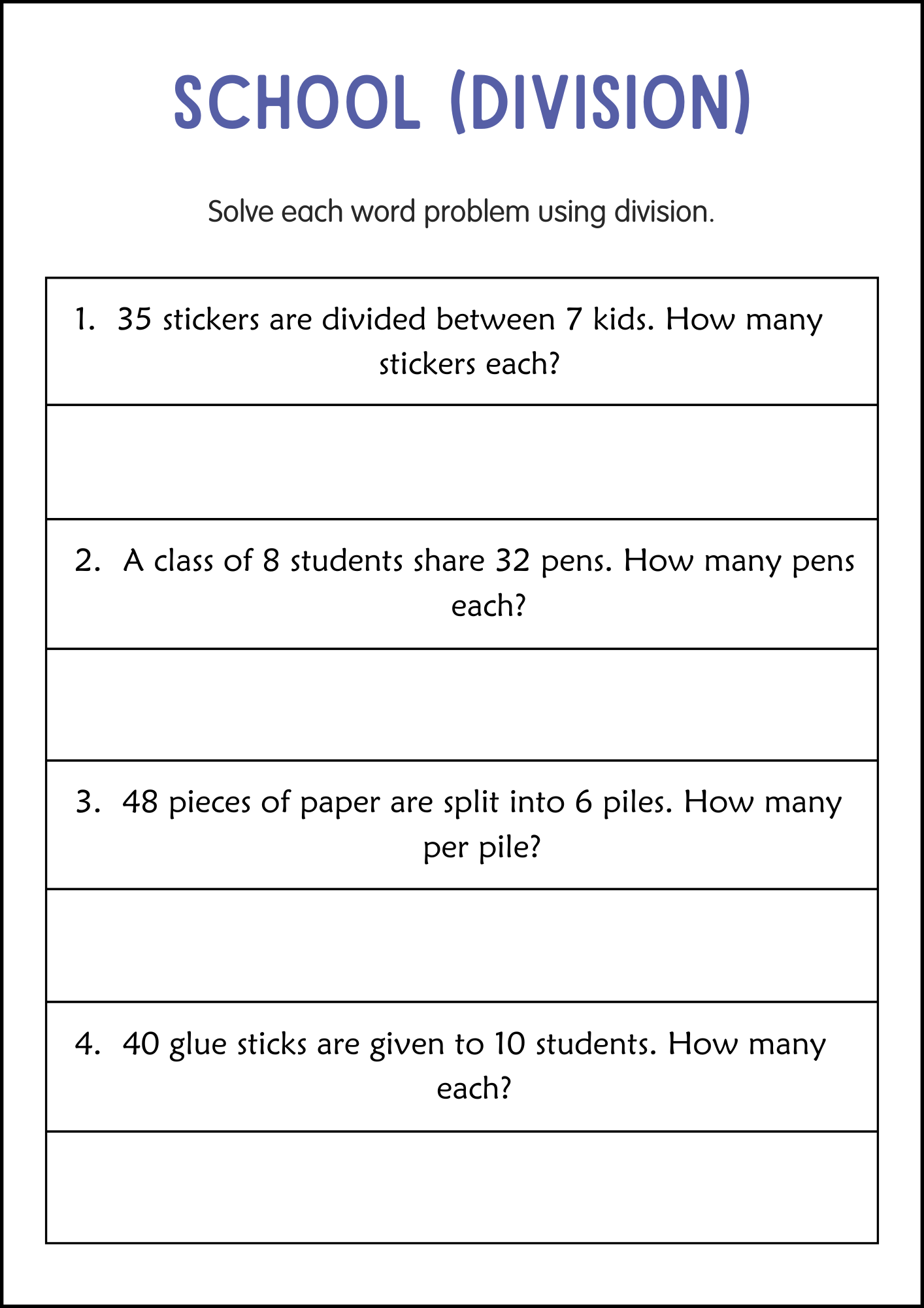 Division And Multiplication Word Problems Math Worksheets For Grade 2 3 4 Made By Teachers Division And Multiplication Word Problems Math Worksheets For Grade 2 3 4 Made By Teachers