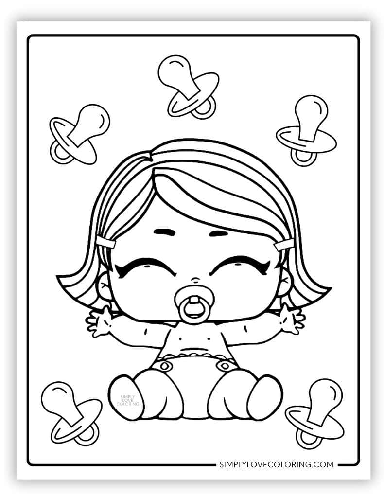 Doll Colouring Lol Dolls For Printing Little Sisters Big Sister Lol Coloring Pages Colouring Lol Baby