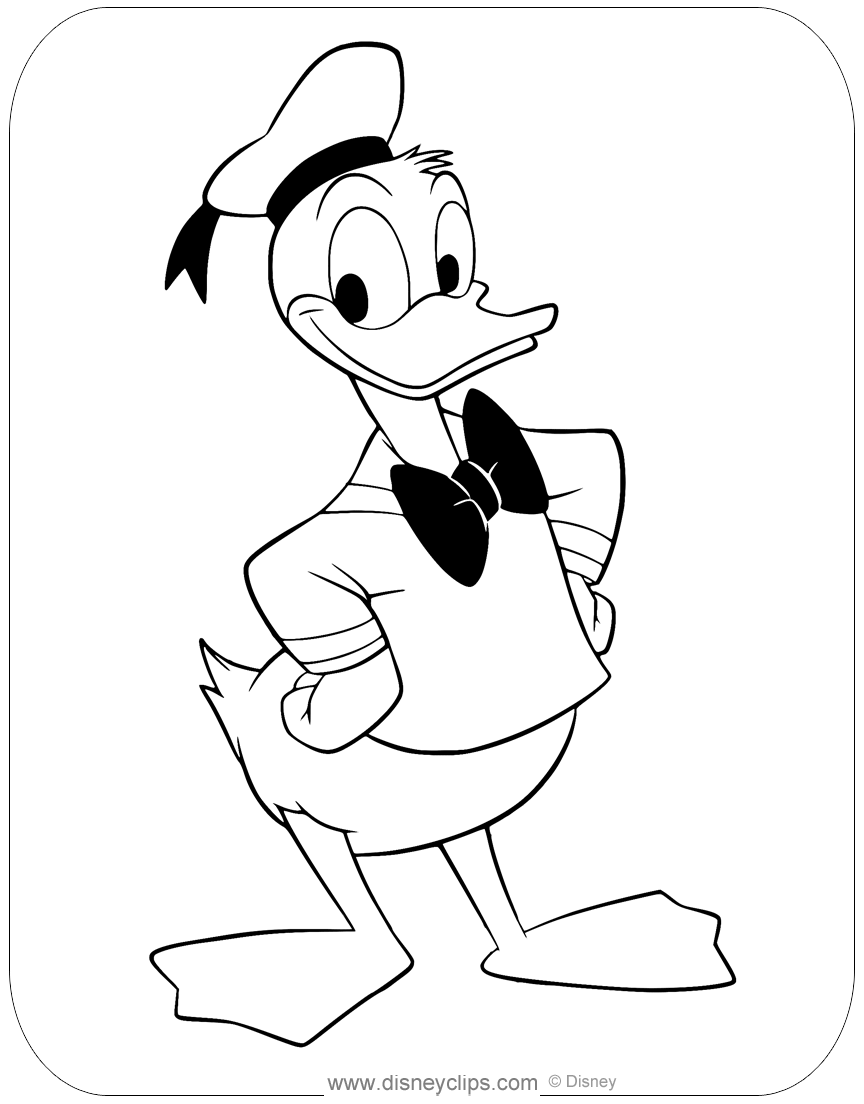 donald duck coloring pages