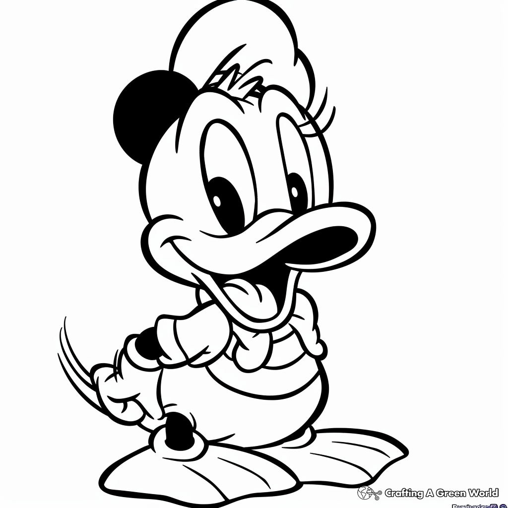 Donald Duck Coloring Pages Free Printable 
