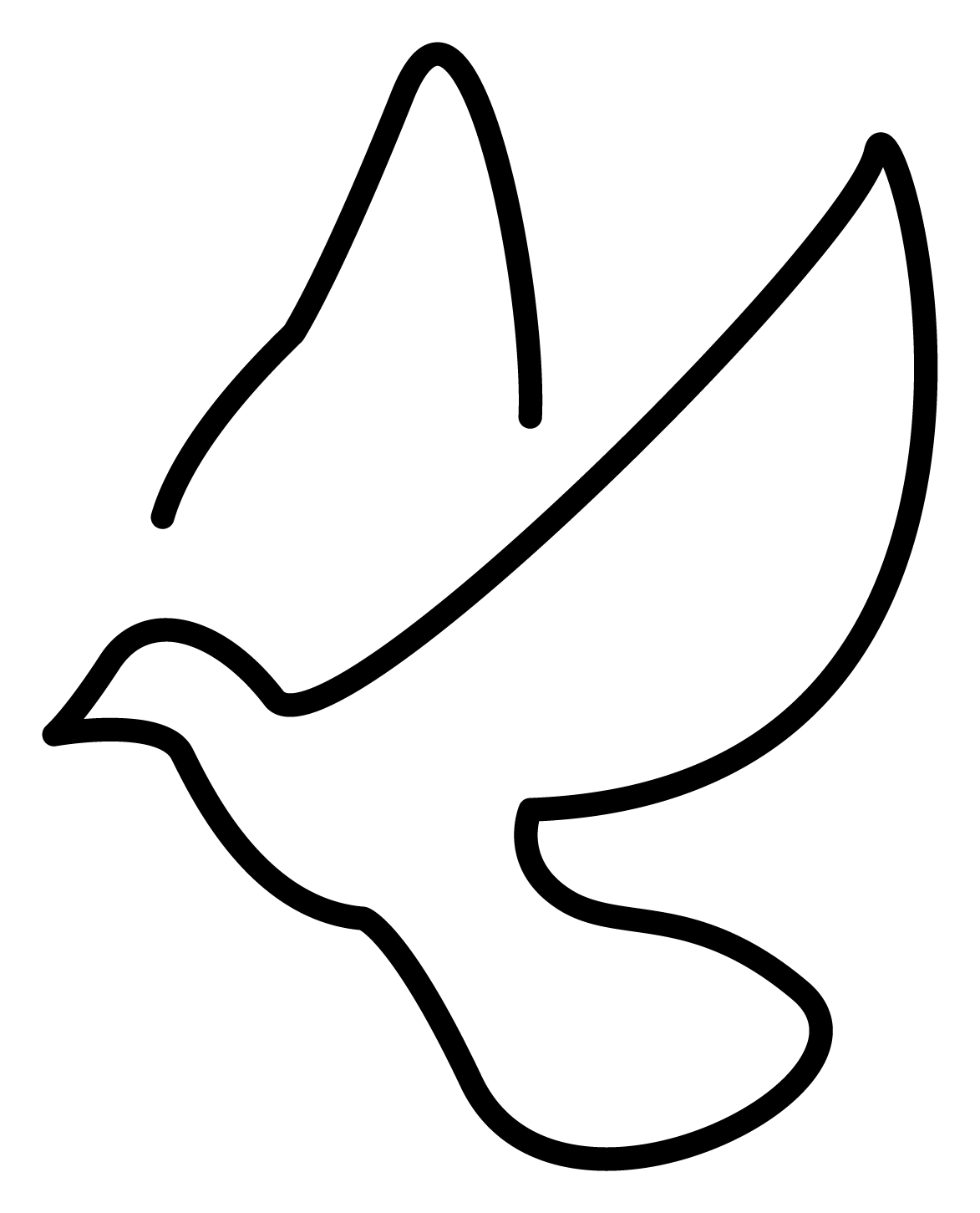 Dove Emoji Coloring Page Free Printable