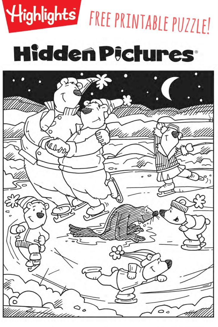 Download This Free Printable Winter Hidden Pictures Puzzle To Share F0
