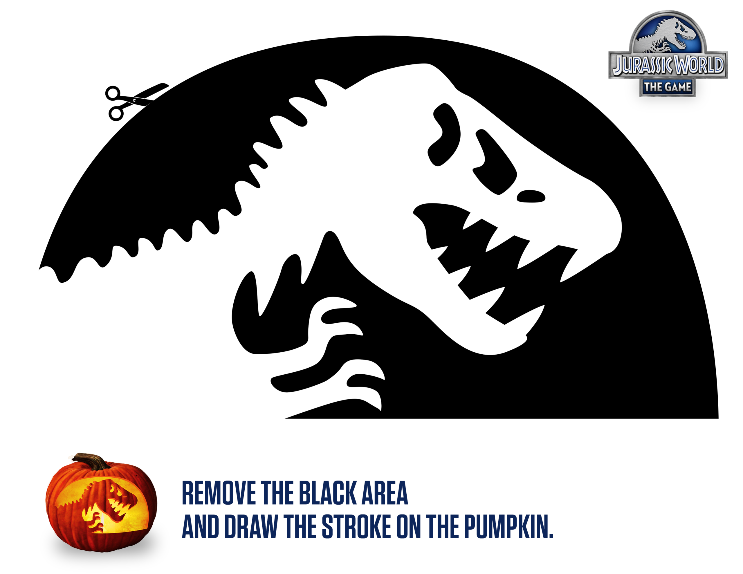 Download Your Jurassic Pumpkin Stencil Jurassic World The Game