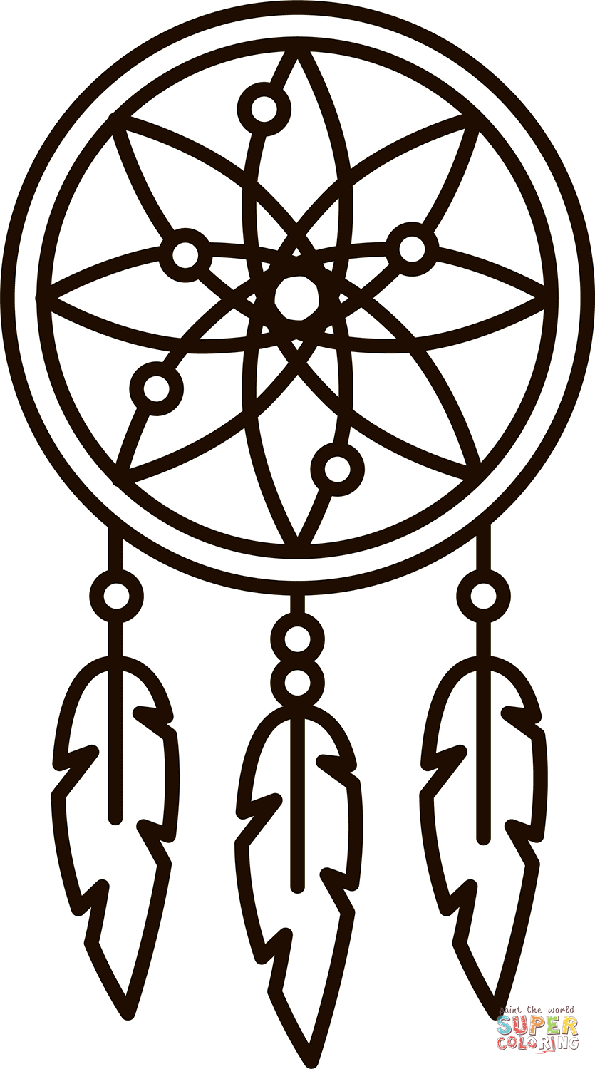 Dreamcatcher Coloring Page Free Printable