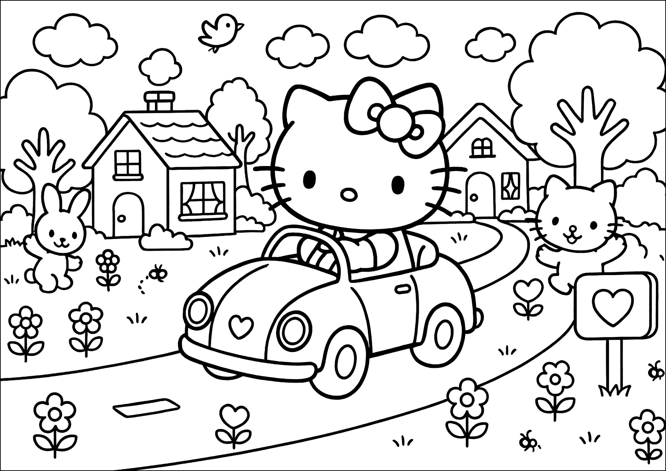 hello kitty coloring pages free hello kitty coloring pages free