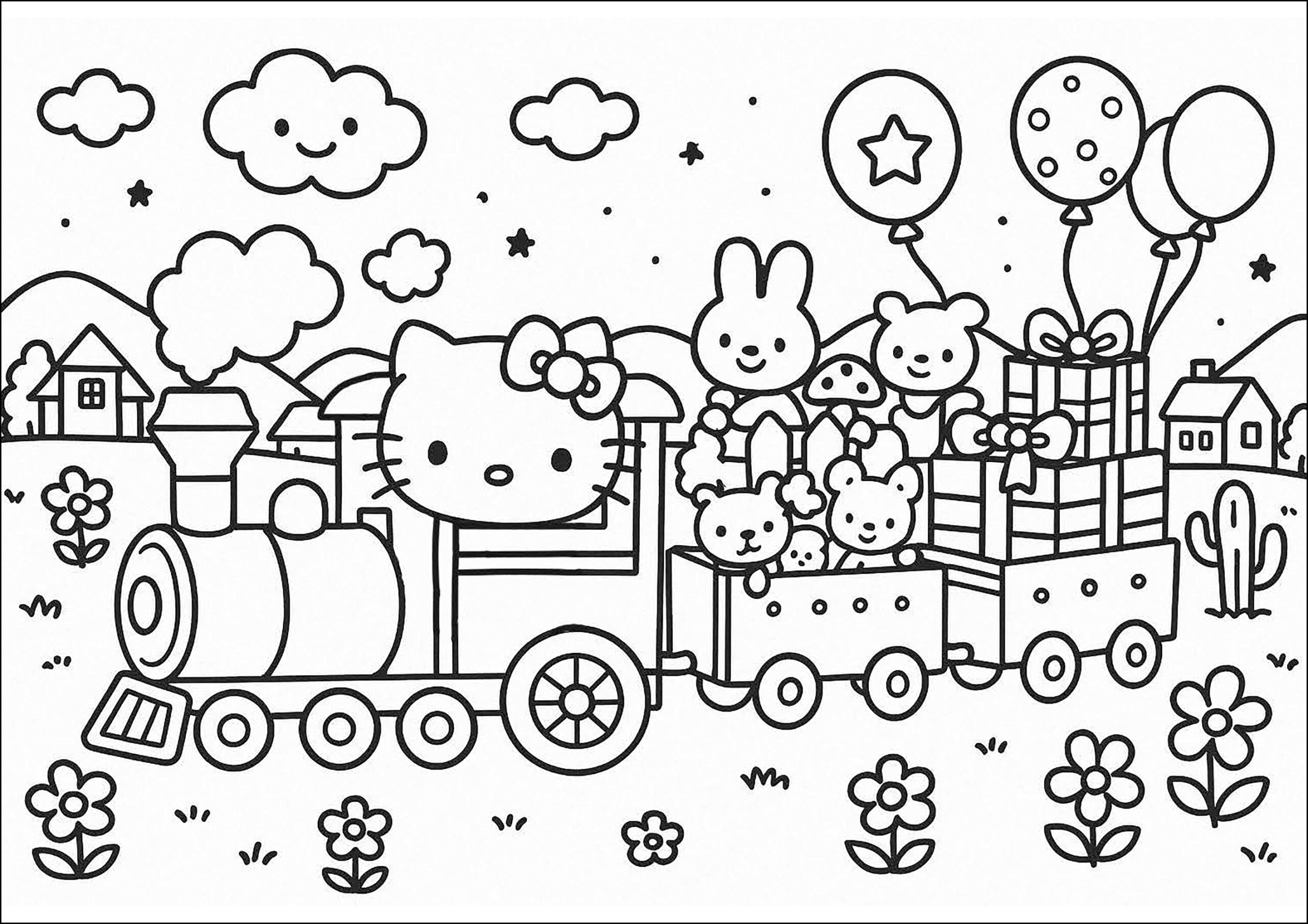 hello kitty para colorear