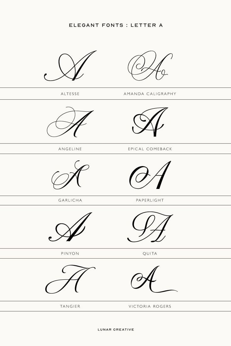 Elegant Cursive Letter A Fonts For 2024