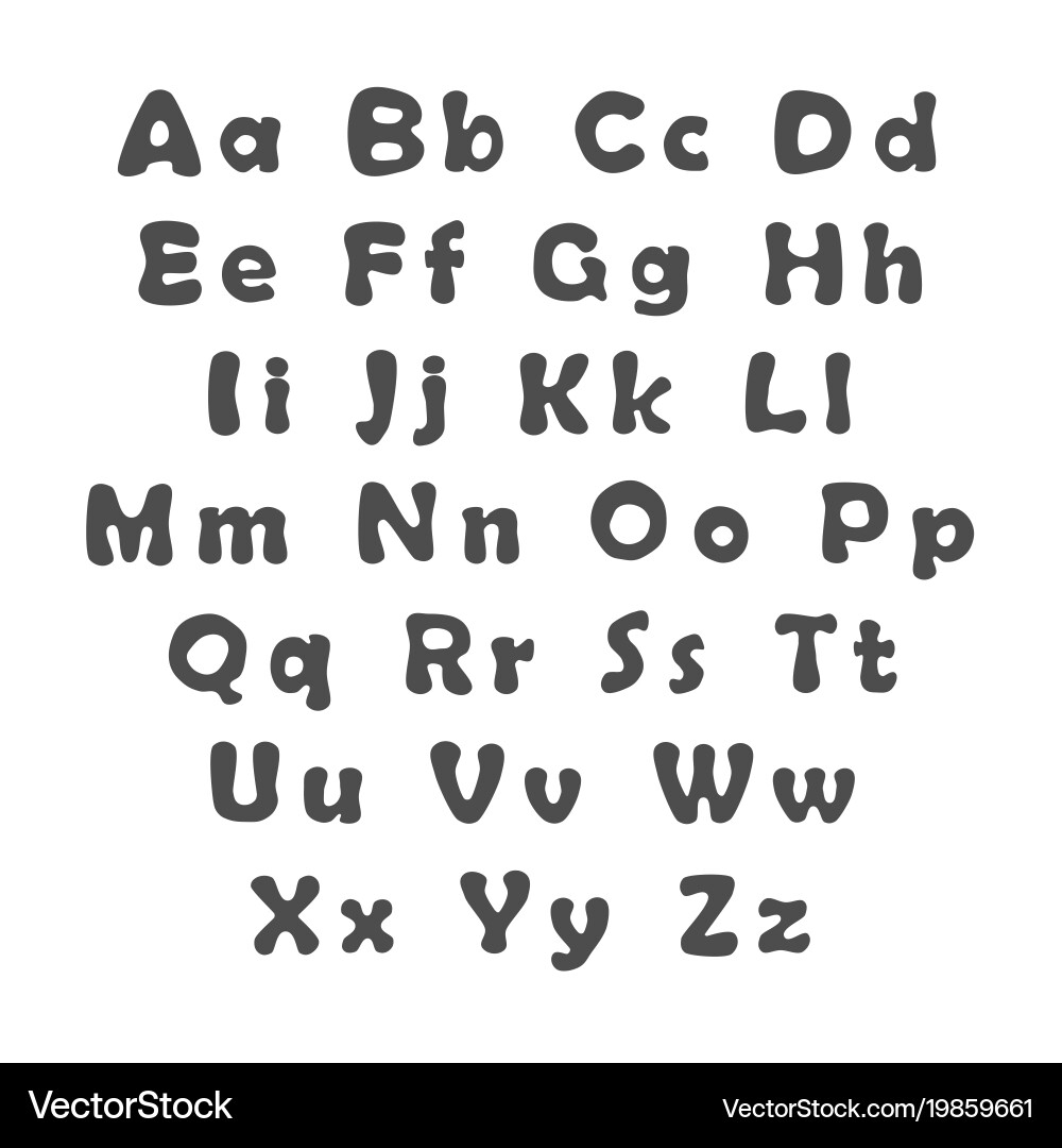 English Alphabet Uppercase And Lowercase Letters Royalty Free Vector VectorStock