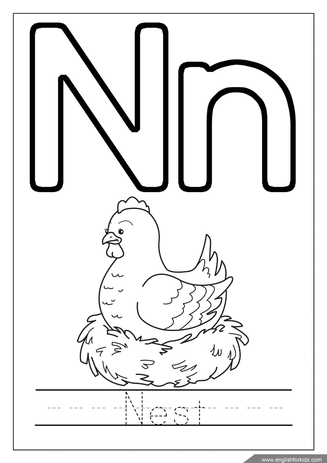 English For Kids Step By Step Letter N Worksheets Flash Cards Coloring Pages English For Kids Step By Step Letter N Worksheets Flash Cards Coloring Pages
