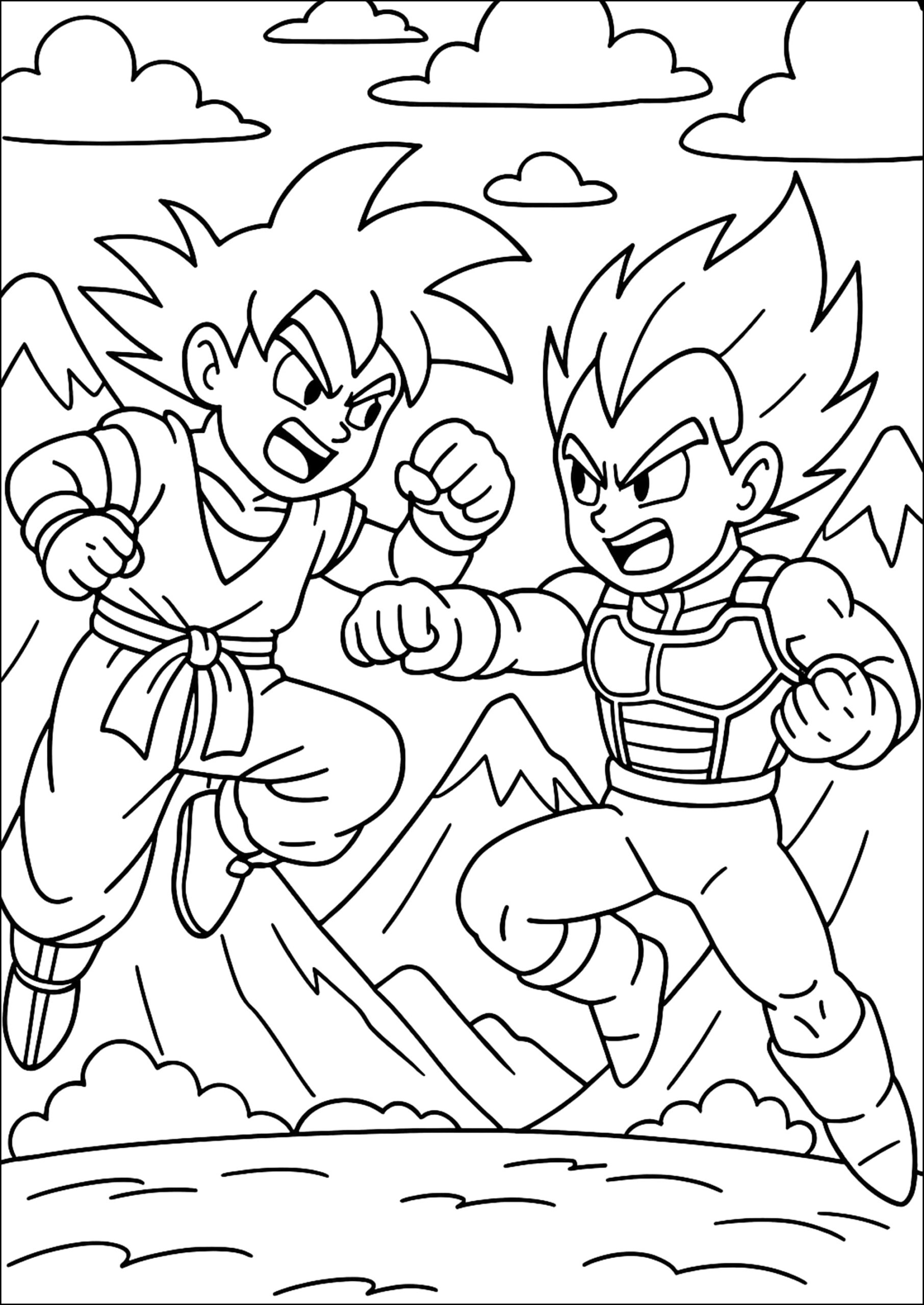 dragon ball z coloring pages