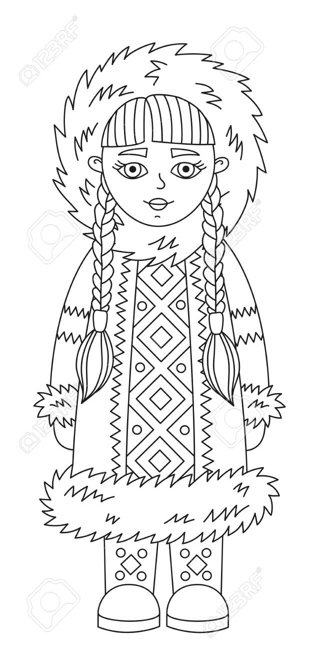 inuit woman coloring page inuit woman coloring page