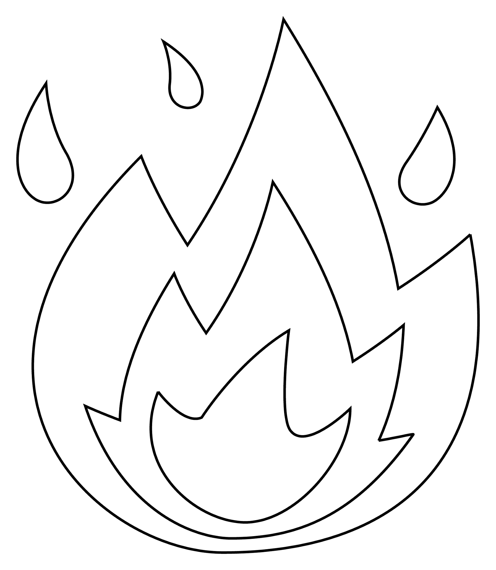 Fire Coloring Page Free Printable Fire Coloring Page Free Printable