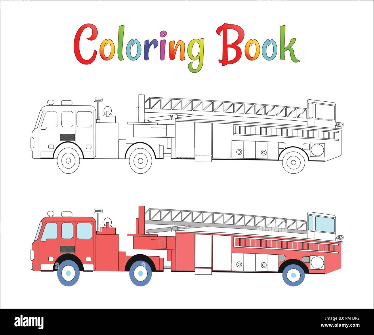 fire truck coloring page