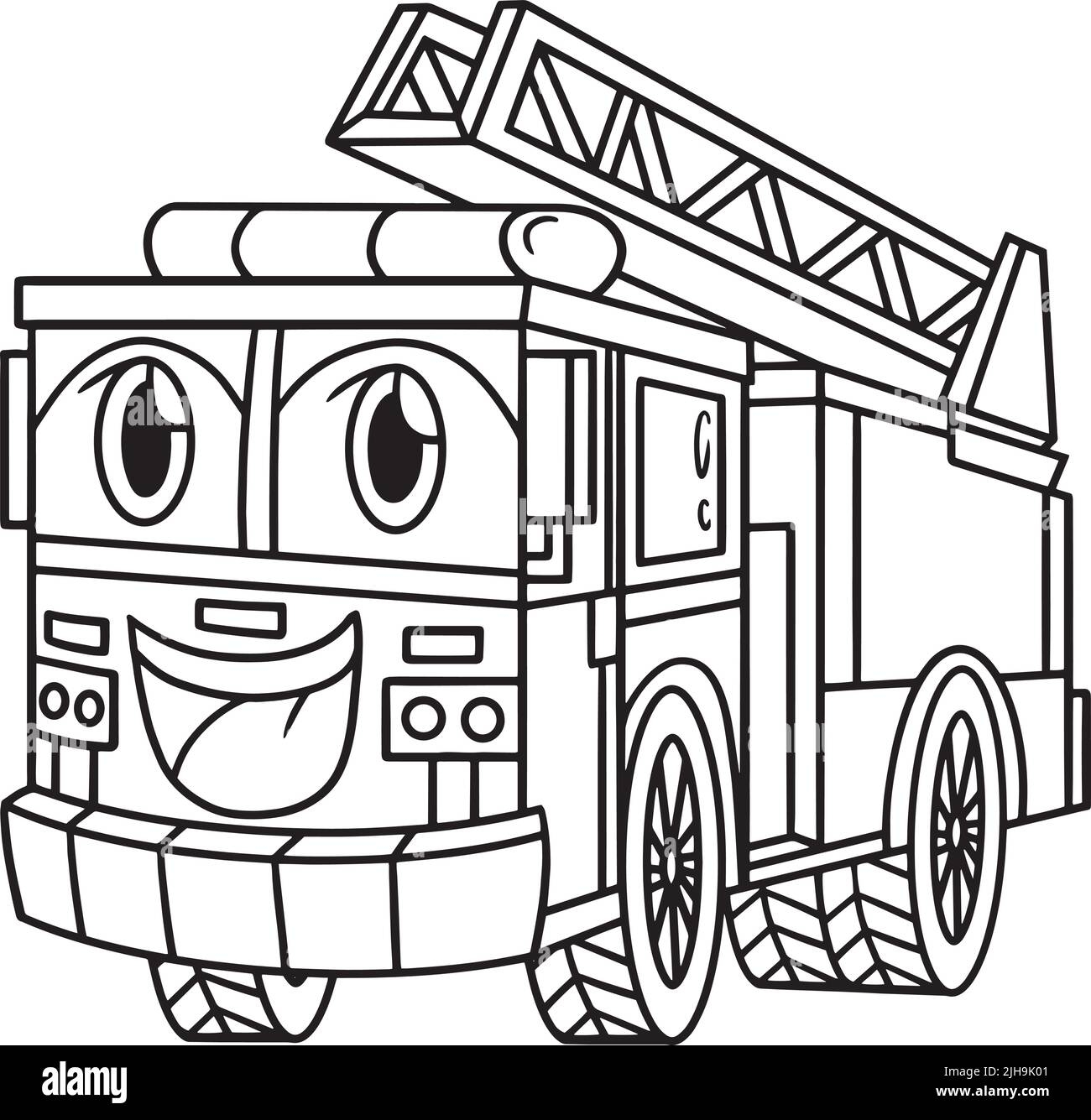 fire truck pictures to color
