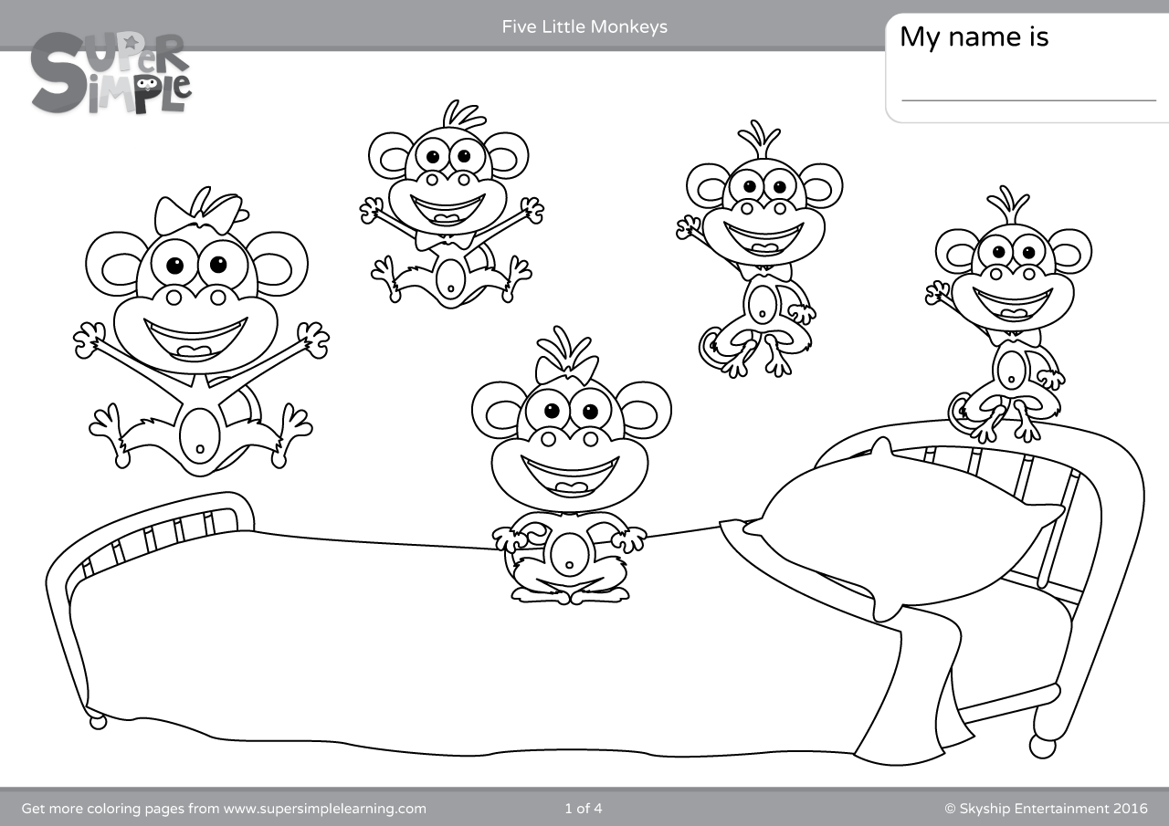 coloring sheets of monkeys