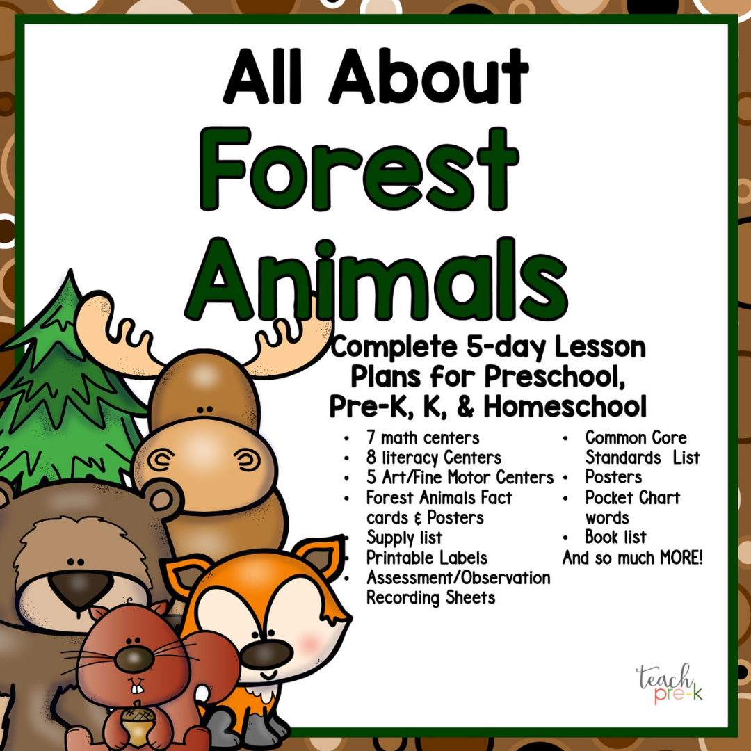Forest Theme Activities For Preschool Teach Pre K