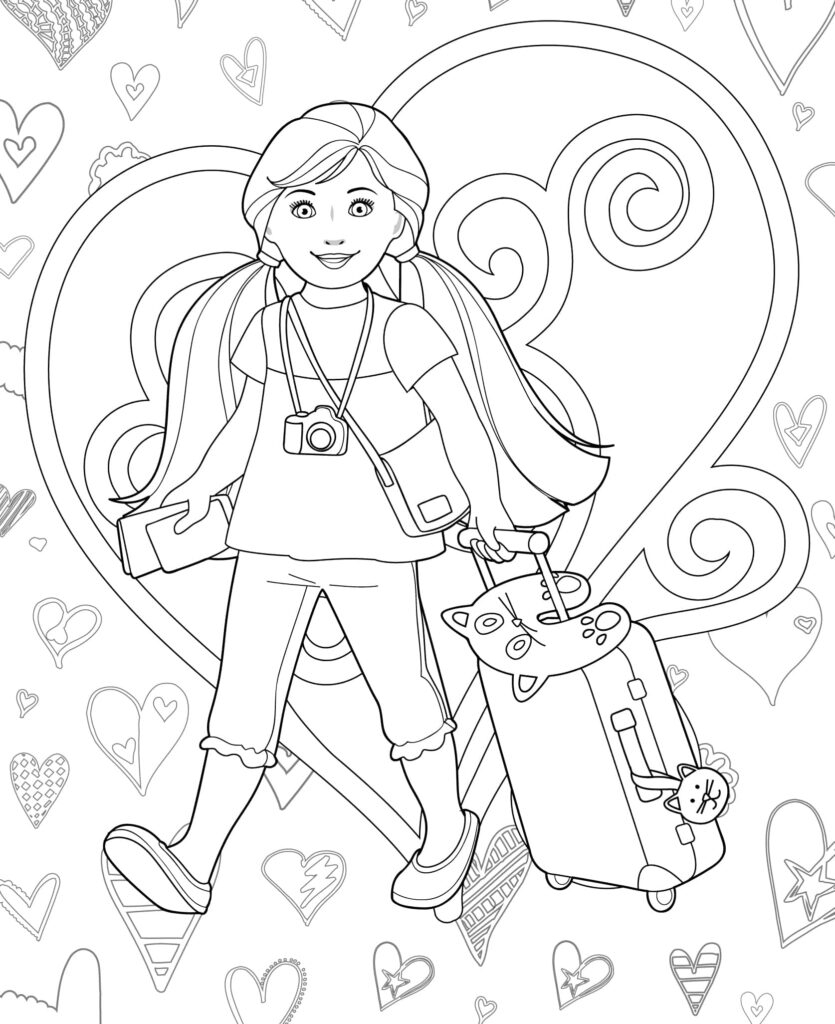 american girl doll coloring pages american girl doll coloring pages