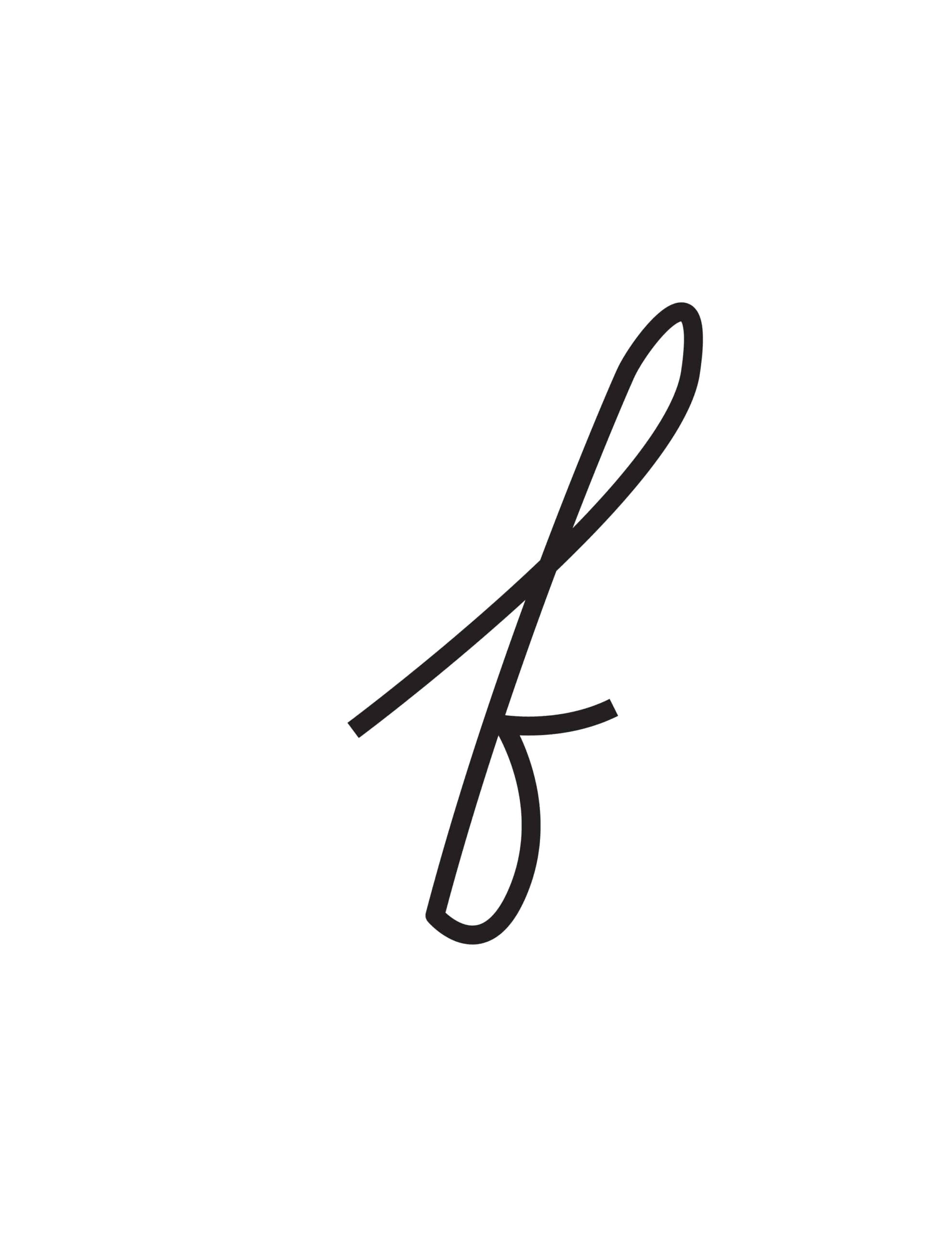 Free Cursive Letters Printable Lowercase F